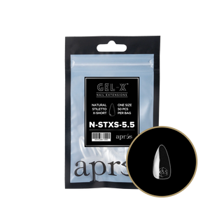 Apres Gel-X Tips 2.0 - NATURAL Stiletto Refill Bag