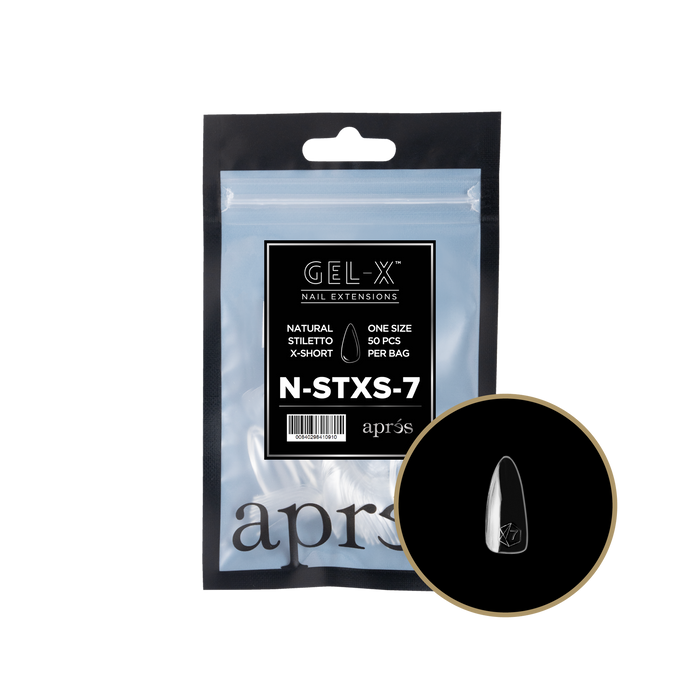 Apres Gel-X Tips 2.0 - NATURAL Stiletto Refill Bag