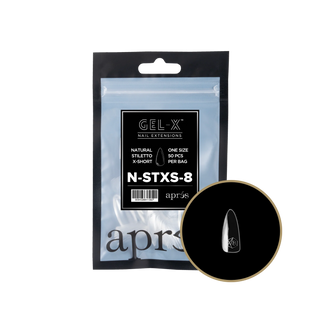 Apres Gel-X Tips 2.0 - NATURAL Stiletto Refill Bag