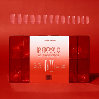 NotPolish Press X Tips - Natural Square 630 pcs — NotPolish Nail Tips | C8 Nail Supply