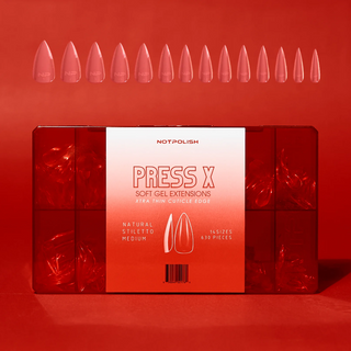NotPolish Press X Tips - Natural Stiletto 630 pcs — NotPolish Nail Tips | C8 Nail Supply