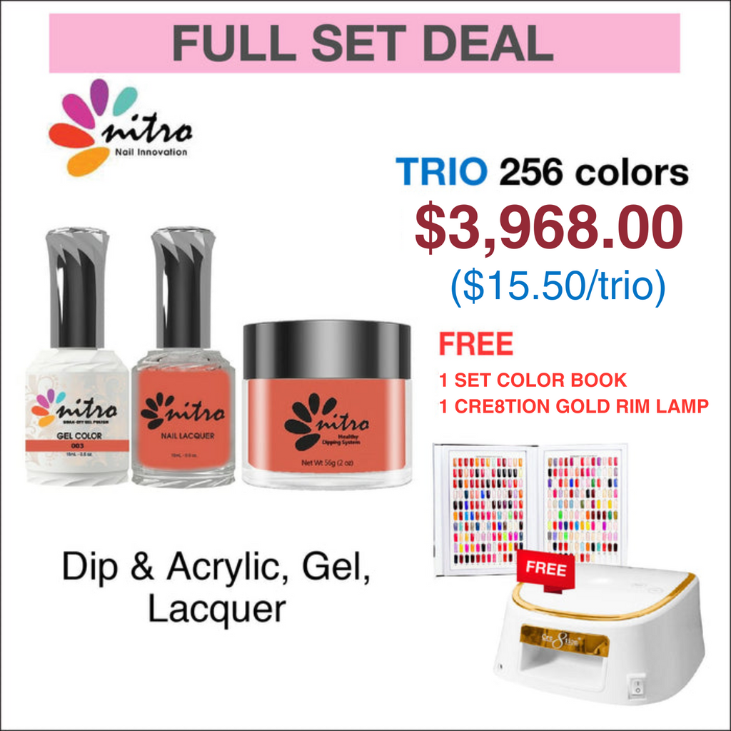 Nitro Trio Matching colors - Full Set 256 Colors w/ 1 set Color Book ...