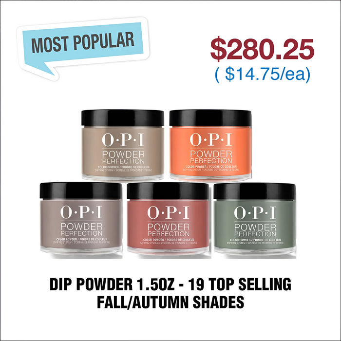 OPI Dip Powder 1.5oz - 19 Top Selling Fall/Autumn Shades