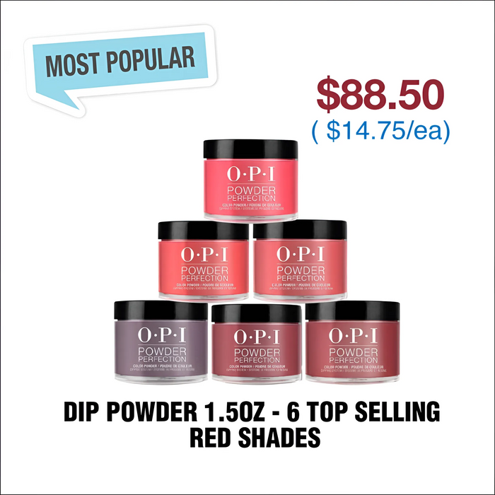 OPI Dip Powder 1.5oz - 6 Top Selling Red Shades
