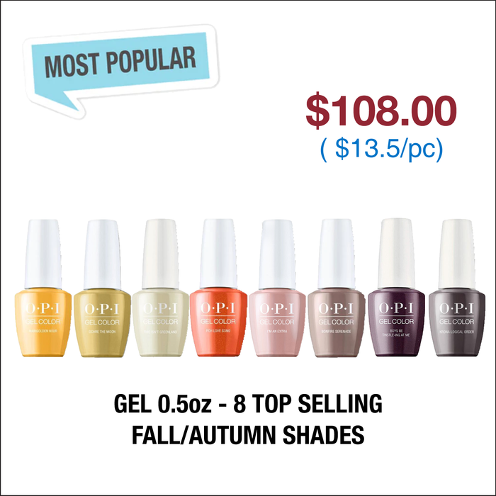 OPI Gel 0.5oz - 8 Top Selling Fall/Autumn Shades