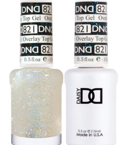 DND Duo Matching Color - Colección OVERLAY GLITTER TOP GELS - 821