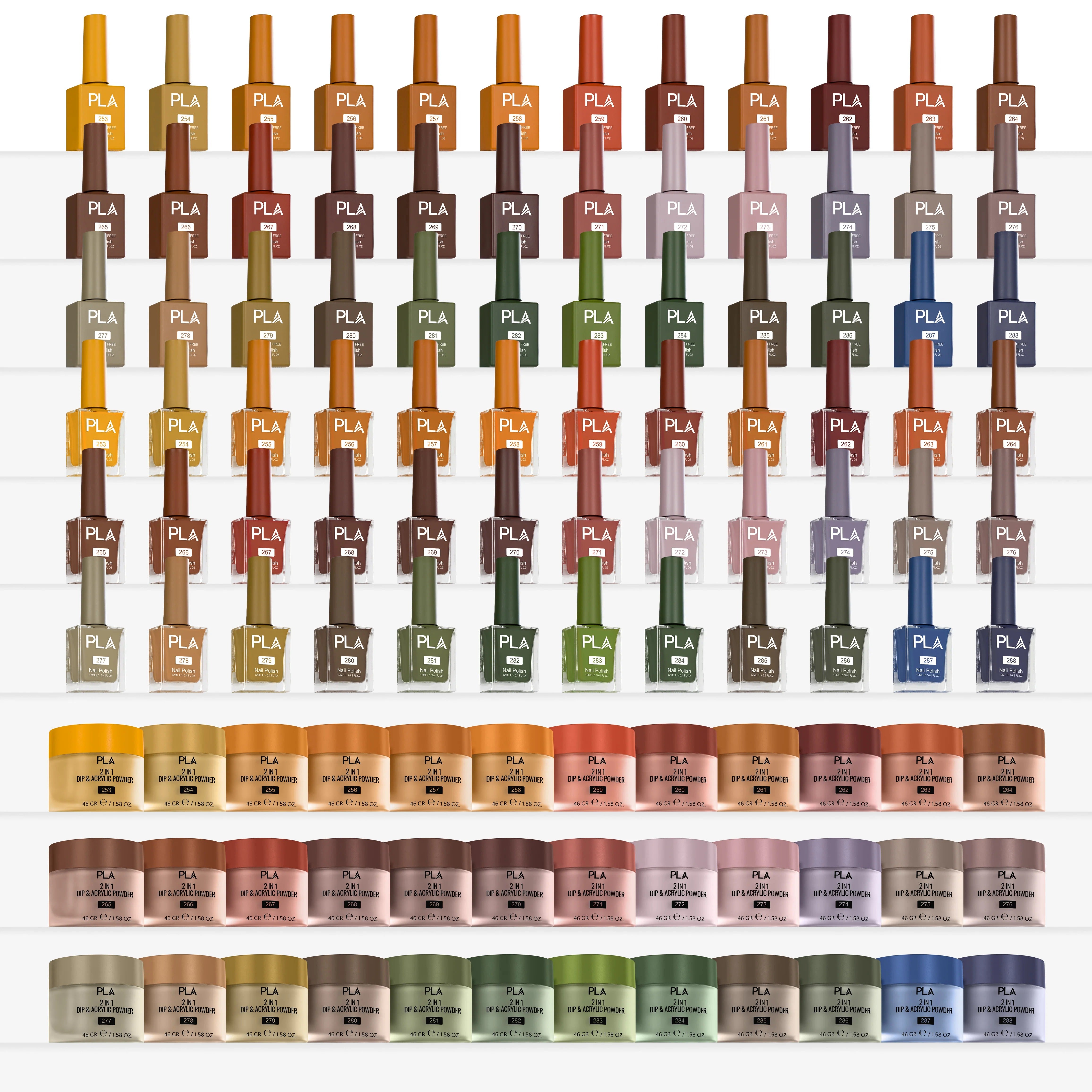 PLA Fall Collection Matching Trio 36 Colors | C8 Nail Supply