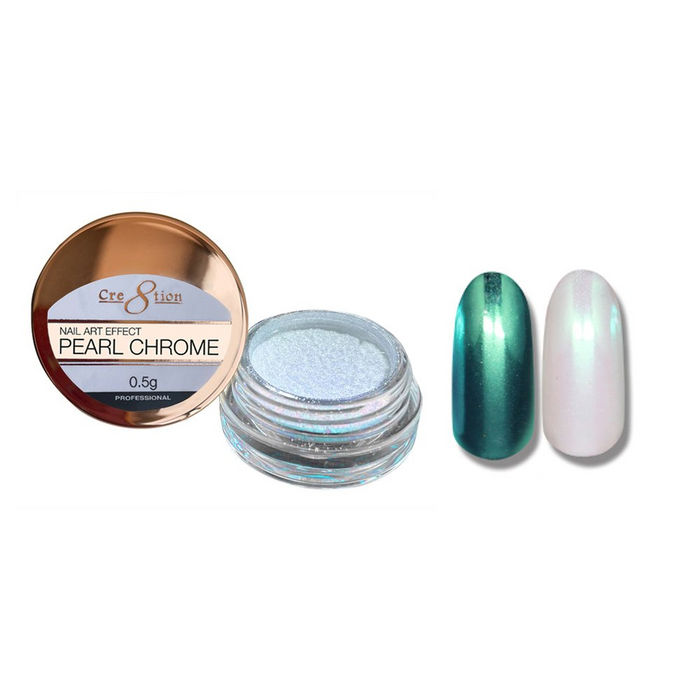 Cre8tion Pearl Chrome Nail Art Effect 1g - Full set 6 colors