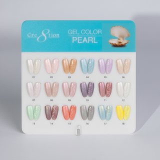 Cre8tion Counter Display Color Chart - Pearl Collection 18 colors
