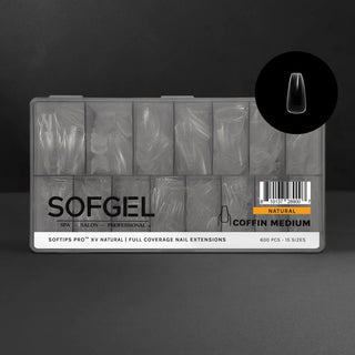 Sofgel Softips Pro XV - Natural Coffin 600pcs