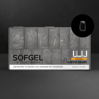 Sofgel Softips Pro XV - Natural Coffin 600pcs