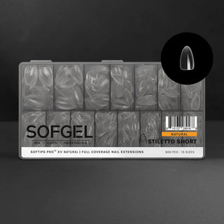 Sofgel Softips Pro XV - Natural Stiletto 600pcs