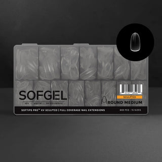 Sofgel Softips Pro XV - Sculpted Round 600pcs