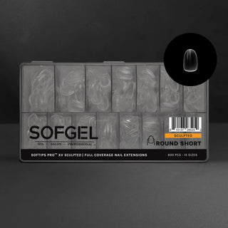Sofgel Softips Pro XV - Sculpted Round 600pcs