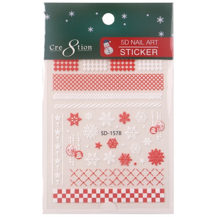 Cre8tion Nail Art Sticker Christmas - Juego completo de 23 estilos