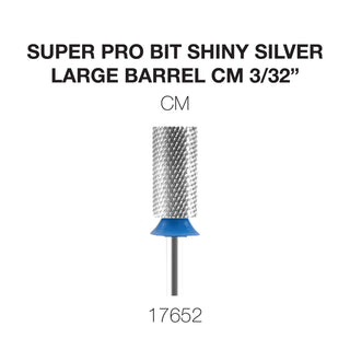 Cre8tion Super Pro Bit Shiny Silver Large Barrel 3/32"