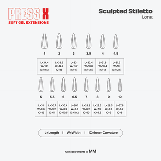 NotPolish Press X Tips - Sculpted Coffin 630 pcs