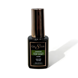 Cre8tion Diamond Soak Off Gel No Wipe Top Coat 0.5oz (HEMA/TPO Free)
