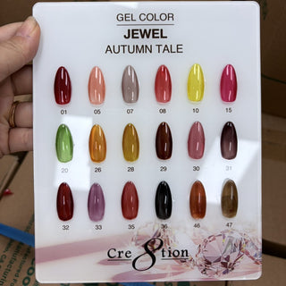 Cre8tion Counter Display Color Chart - Autumn Jewel Tale 18 colors