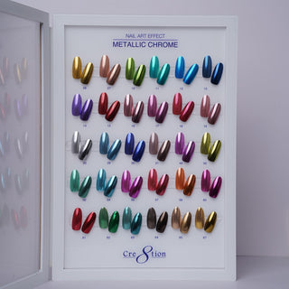 Cre8tion Acrylic Booklet - Nail Art Metallic Chrome 30 Colors - Cre8tion