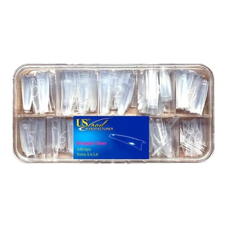 USN Straight Clear Tip Box 540pcs — USN Nail Tips | C8 Nail Supply