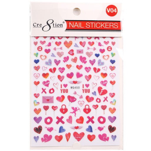 Cre8tion Nail Art Sticker Valentine (12 Styles)