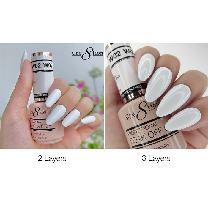 Cre8tion Gel - French Collection 0.5oz - W02 Cold White