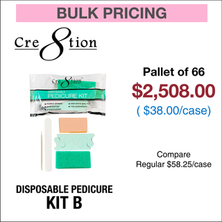 Cre8tion Disposable Kit B Pedicure - Pallet/66, case/200 kits