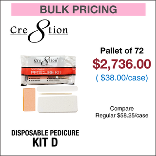 Cre8tion Disposable Kit D Pedicure - Pallet/72, case/200 kits