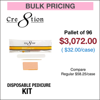 Cre8tion Disposable Manicure Kit - Pallet of 96, case/300 kits