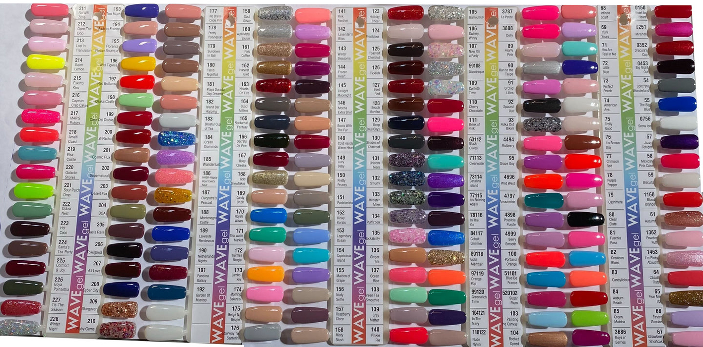 Wavegel - Color Chart Tips 190 Colors