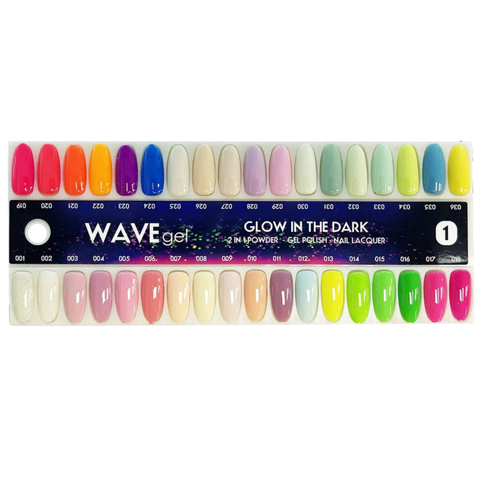 Wavegel Glow in The Dark - Color Chart 24 Colors