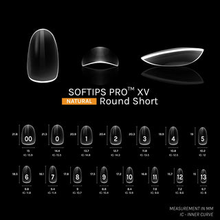 Sofgel Softips Pro XV - Natural Round Short 600pcs