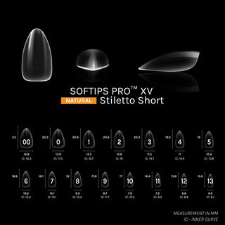 Sofgel Softips Pro XV - Natural Stiletto 600pcs
