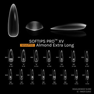 Sofgel Softips Pro XV - Sculpted Almond Extra Long 450pcs