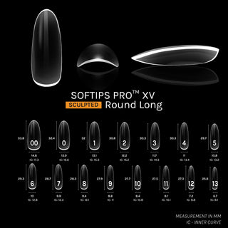 Sofgel Softips Pro XV - Sculpted Round 600pcs