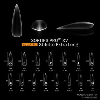 Sofgel Softips Pro XV - Sculpted Stiletto Extra Long 360pcs