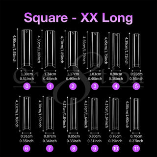Cre8tion Special Shape Tip Square Clear