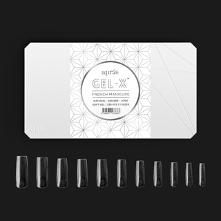 Apres French Gel - X Tips - NATURAL Square 330pcs - C8 Nail SupplyApresAPFGX-NSL