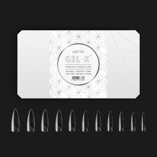 Apres French Gel - X Tips - NATURAL Stiletto Long 330pcs - C8 Nail SupplyApresAPFGX-NSTL