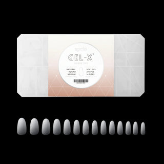 Apres Ombre Gel - X Tips - NATURAL Round 210pcs - C8 Nail SupplyApres