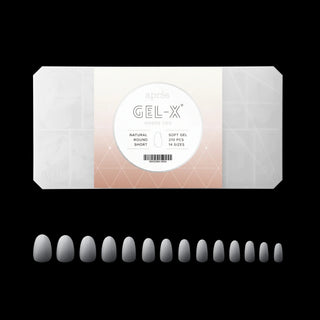 Apres Ombre Gel - X Tips - NATURAL Round 210pcs - C8 Nail SupplyApres