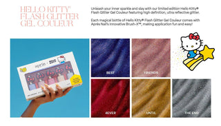 Apres x Hello Kitty Best Friends - Flash Glitter - Gel Couleur 10ml - C8 Nail SupplyApres