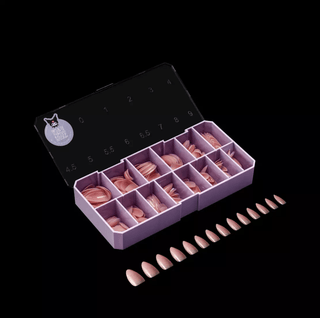 Apres x Kuromi - Neutral French Natural Almond Medium Tip Box - C8 Nail SupplyApres