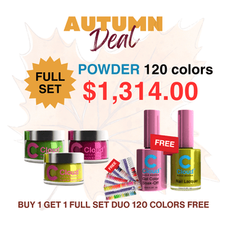 (Autumn Deal 2025) Cloud Nail Design - Hawaii Collection - Full set Dipping Powder 2oz - 120 colors - Buy 1 get 1 Full Set Duo 120 colors free - C8 Nail SupplyCre8tion
