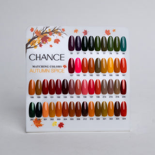 Chance Counter Display Color Chart - Autumn Spice Collection 48 Colors