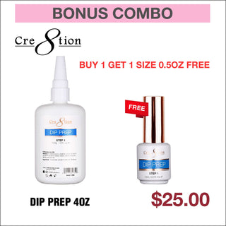 (Bonus Combo) Cre8tion Dip Essential 4oz - Buy 1 Get 1 size 0.5oz Free - C8 Nail SupplyCre8tionBuy-31968-Get-31000