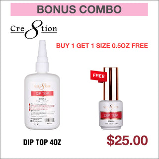 (Bonus Combo) Cre8tion Dip Essential 4oz - Buy 1 Get 1 size 0.5oz Free - C8 Nail SupplyCre8tionBuy-31971-Get-31003