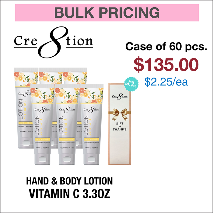 Cre8tion Hand & Body Lotion 3.3oz - Case of 60