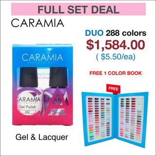 Caramia Matching Duo - Full Set 288 colors w/ 1 Color Book - C8 Nail SupplyCaramia